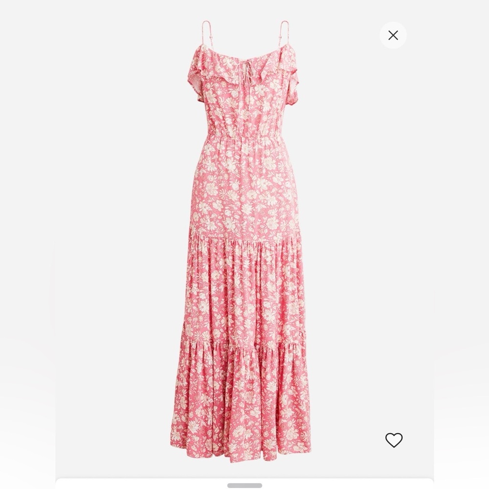J. Crew Pink Floral Maxi Dress